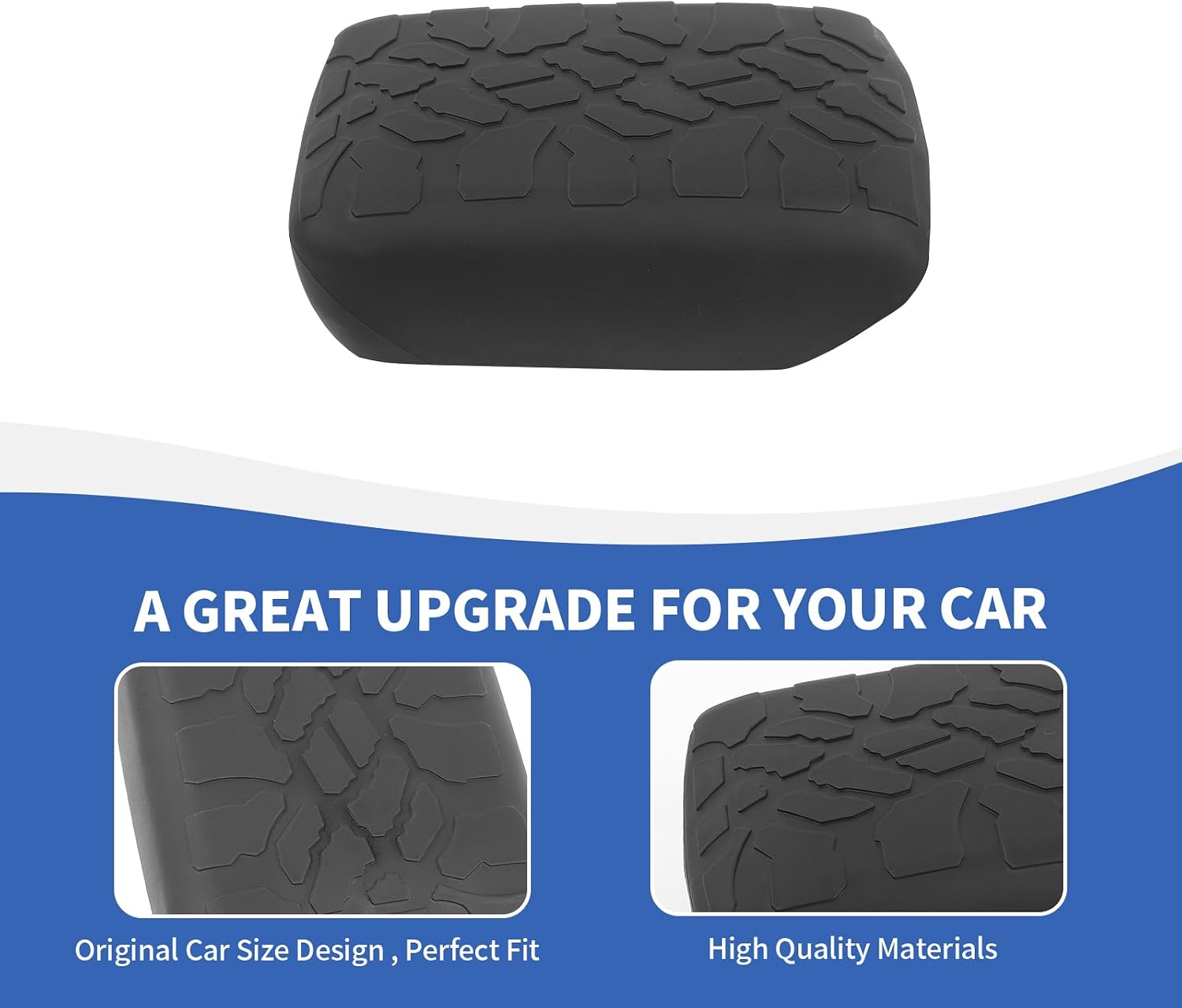 RAZPOY JL Center Console Cover, ABS Armrest Box Protector Pad Compatible with Jeep Wrangler JL & Gladiator JT 2018-2025, Black