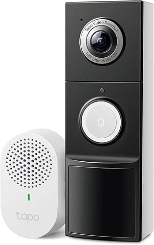 Tapo 2K+ Wired or Battery Powered Smart Video Doorbell with