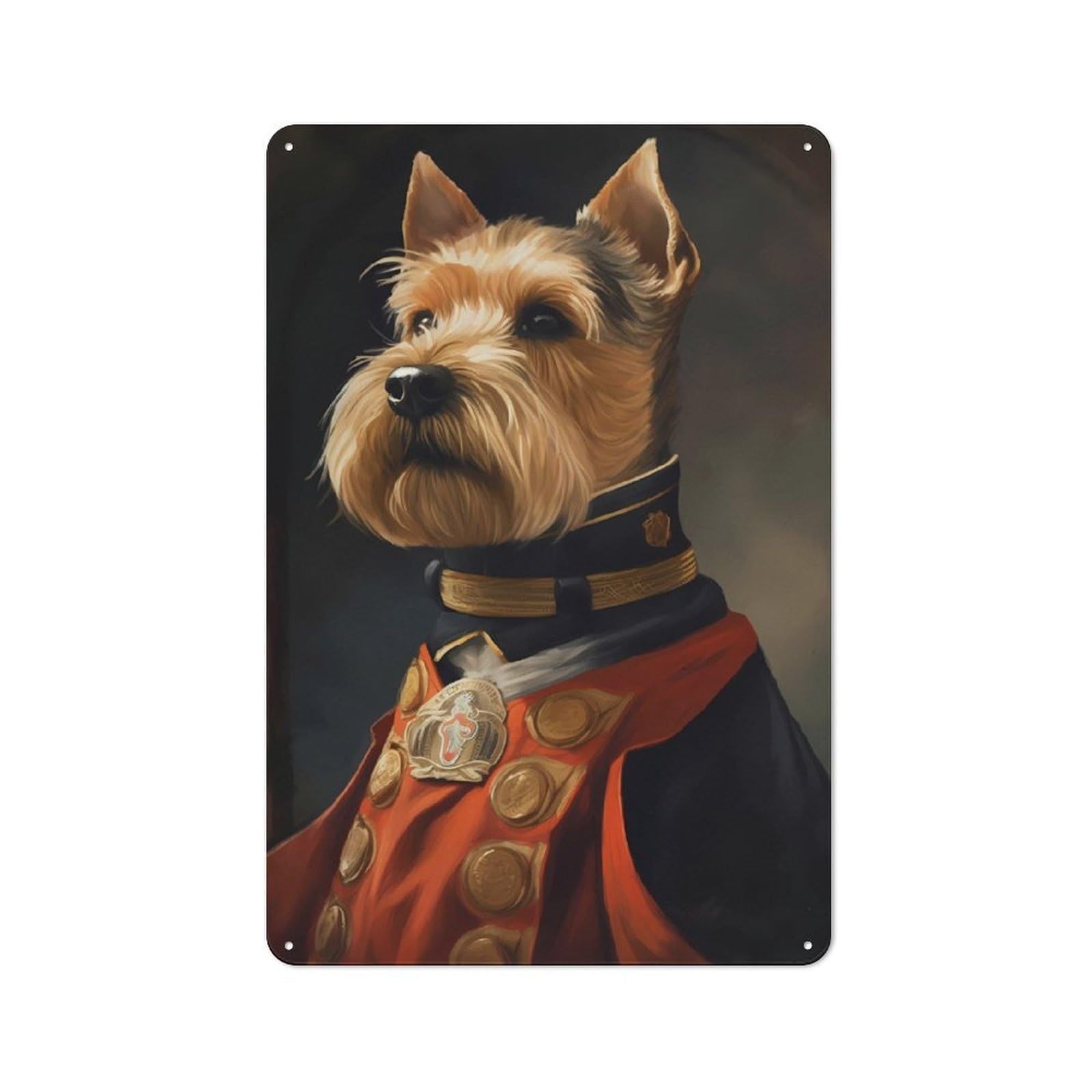 Junmoney Welsh Terrier Dog Clean Industrial Decorative Metal Plaque 30X20cm, Loft Wall Plaque For Modern Home, Workshop, Office Or Cafe