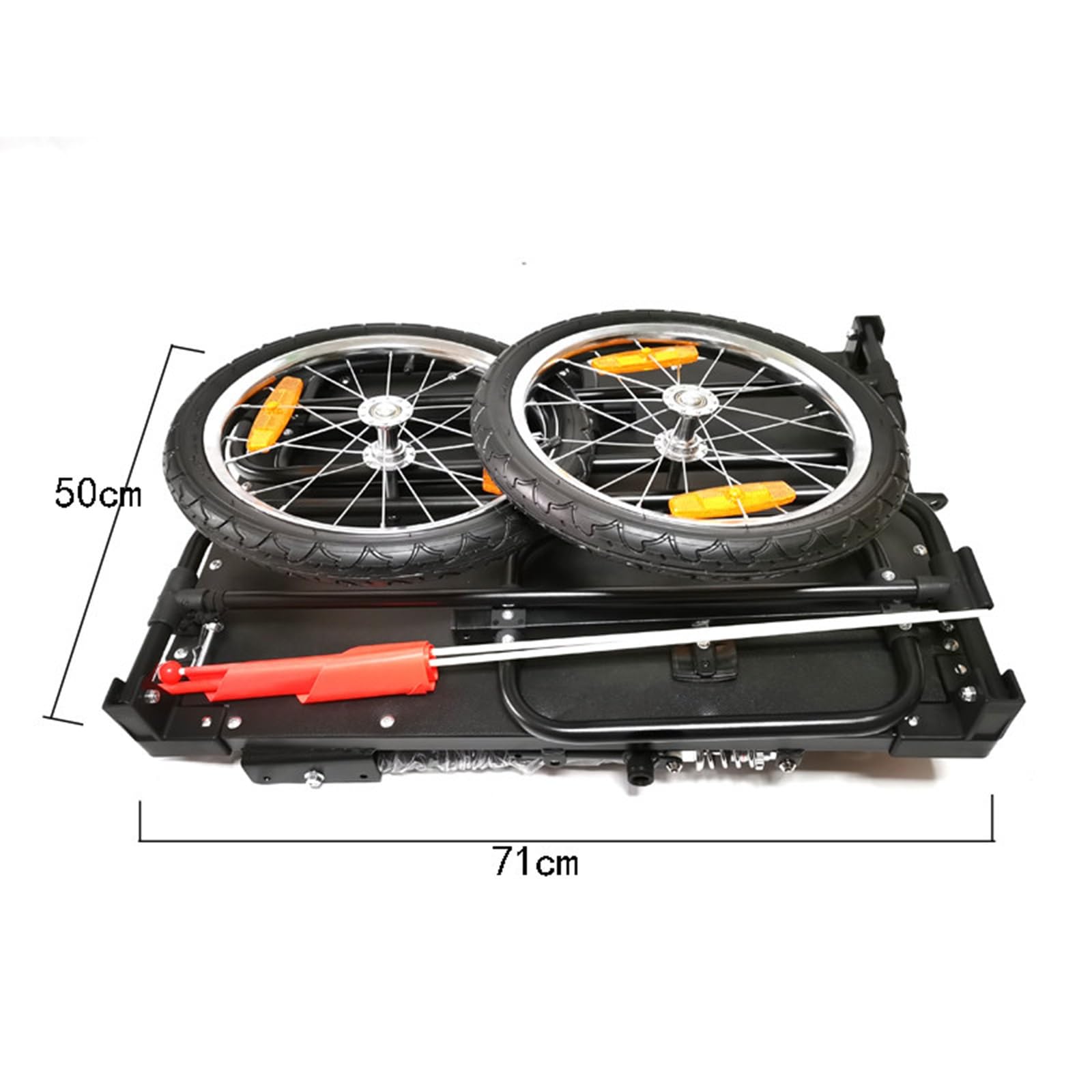Remolque de Carga Pesada para Bicicleta, Carro Plegable con Enganche Universal