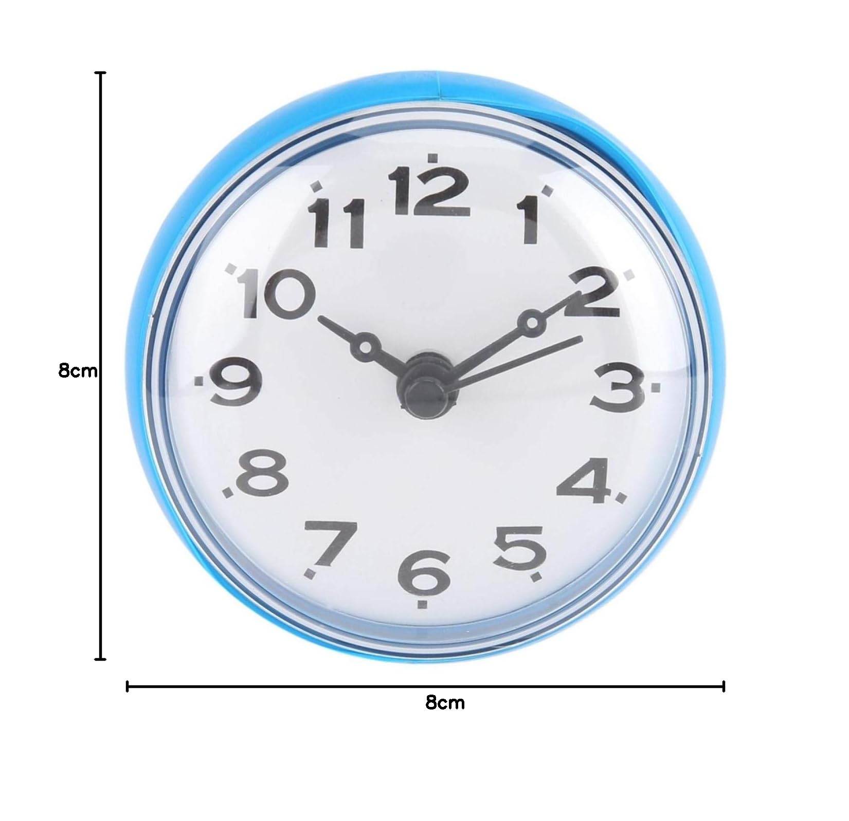 Joyzan Reloj de Ducha Baño, Reloj Pared con Ventosa Succión Pequeño Relojes Fijado ABS Mini Redondo Bano Impermeable Barrido Silencioso Resistente Espejo Cocina Agua Accesorios Decoración Temporizador