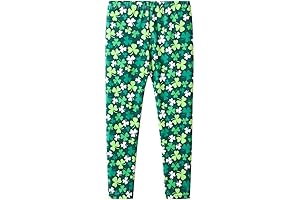 Little Big Girl's Shamrock Heart Leggings for St. Patrick's Day