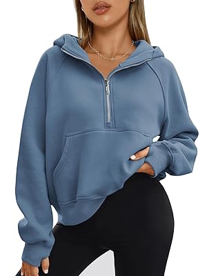 AUTOMET Womens Hoodies Fleece Fall Fashion Outfits Workout Sweatshirts Y2k Winter Zip Up Jackets Oversized Tops Clothes 2025