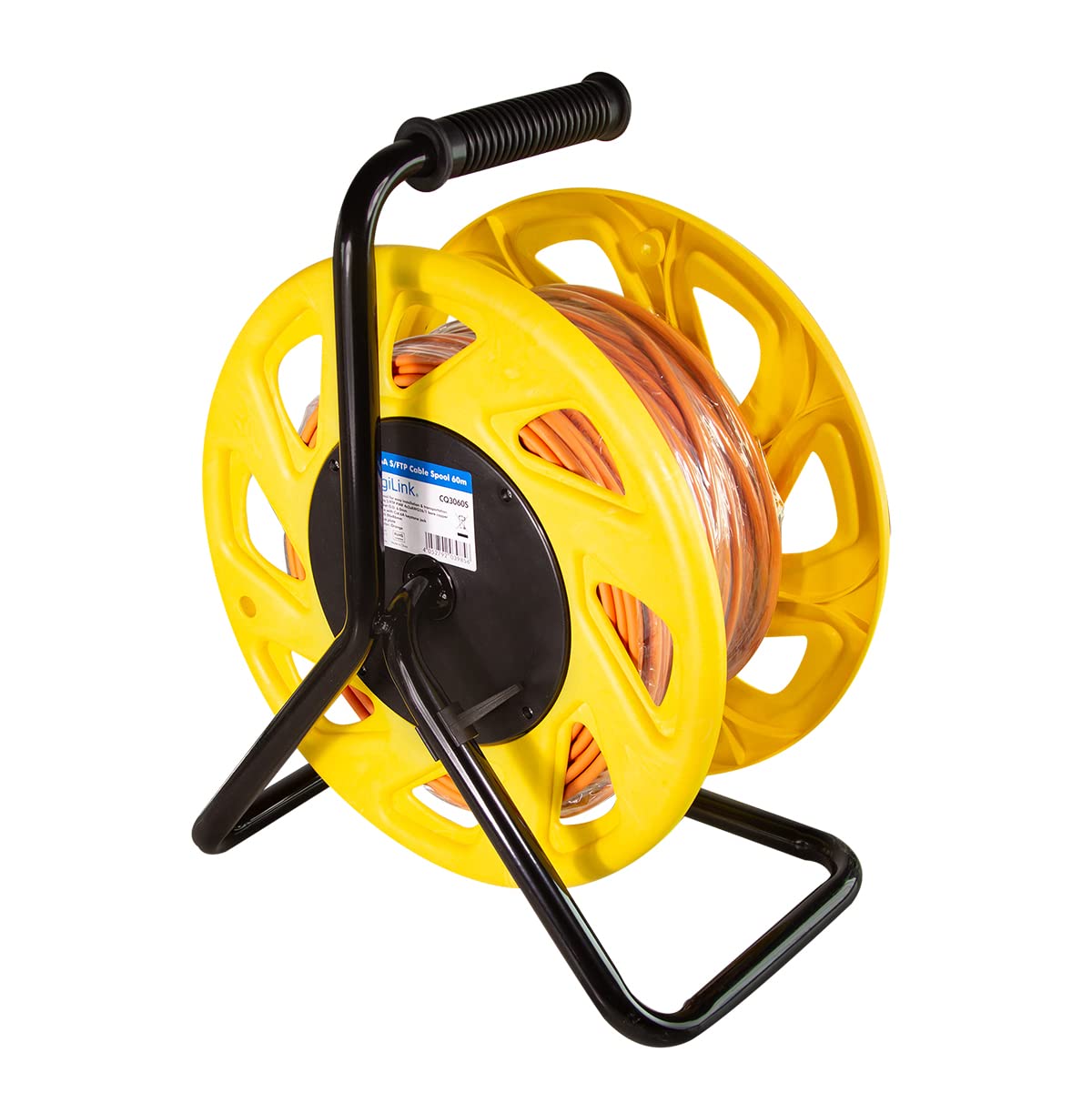 LogiLink cq3060s Enrouleur de câble réseau avec Prises 6 A STP RJ45 Keystone 60m