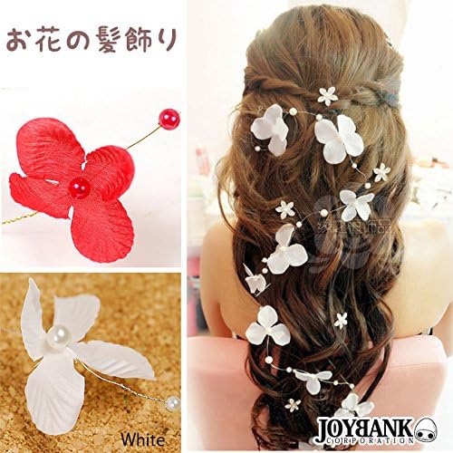 Amazon Co Jp ワイヤーフラワーパールヘアーデコレーション フェス 造花 ウェディング ヘッドドレス ヘアアクセ フリー レッド 服 ファッション小物