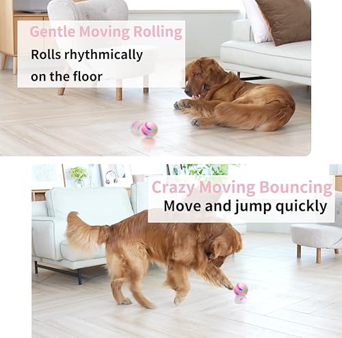 Miniatura 4 de Pelota interactiva de juguetes para perros, bola de perro malvada activa con control remoto, bola de perro rodante automática con luz, regalo