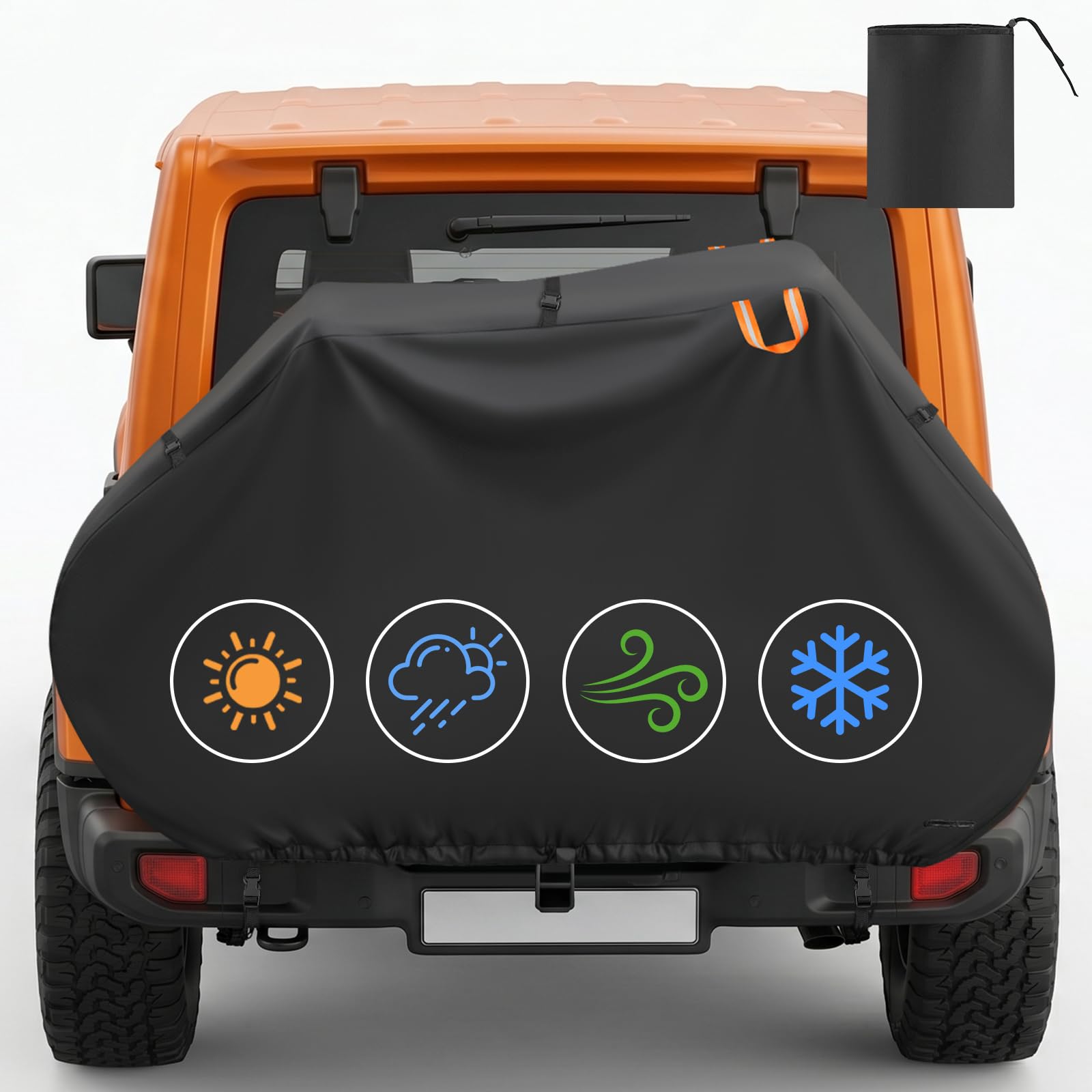 AOOWU Bike Cover, Waterproof Bicycle Cover Indoor Outdoor Storage, 210D Bike Covers with Lock Holes & Storage Bag, Anti-UV Windproof Dust Rain for Mountain, Road & Heavy Duty Bikes, 200 x 110 x 70cm