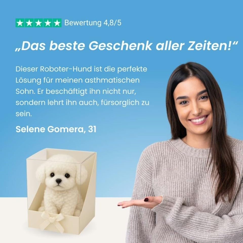 MAVURA Wuffy™ Robot Puppy -Realistischer Ki Roboter Hundewelpe Plüschhund das Original!
