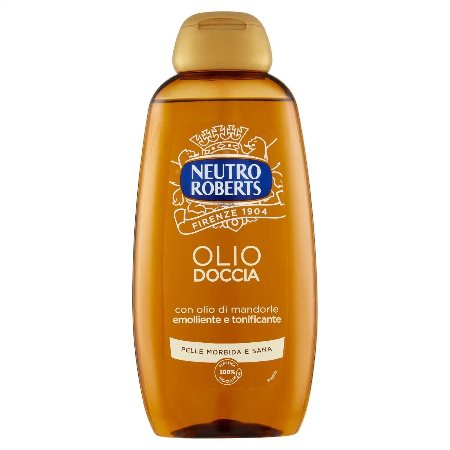 Neutro Roberts Olio Doccia con Olio di Mandorle, 12 unidades de aceite de ducha con aceite de almendras, suavizante y tonificante, 250 ml + 1 paquete de polvo de talco Felce Azzurra gratuito, bolsa de