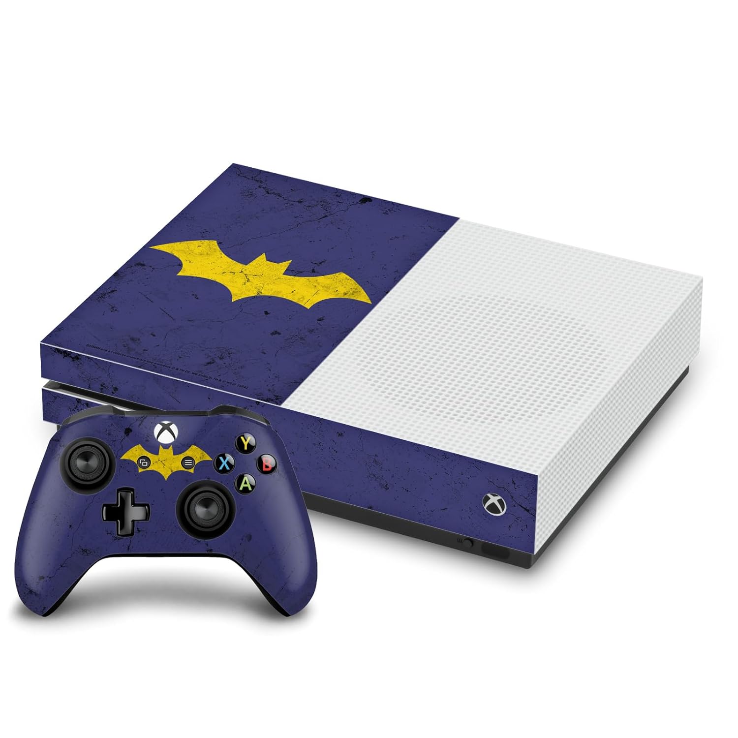Head Case Designs Officially Licensed Batman DC Comics Batgirl Logos And Comic Book Vinyl Sticker Gaming Skin Decal Cover Compatible With Xbox One S Console and Controller Bundle