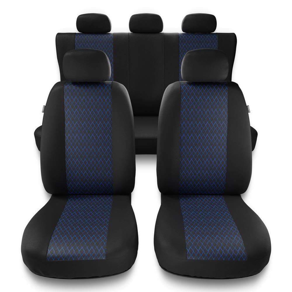 Mossa Fundas Asientos Coche aptas para Fiat Panda II III 2003-. PF-BL | Hatchback