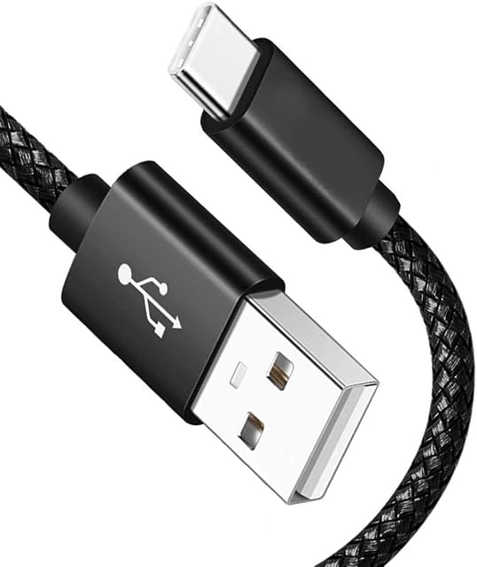NWNK13 USB C Cable Type C Fast Charging Cable for Samsung A02S A52 5G A72 5G A42 5G A32 5G A51 A41 Nylon Braided Android Phone Charger Lead Wire Sync Cord for S10 S9 S8 S10+ A31 A21 A11 (1m, Black)