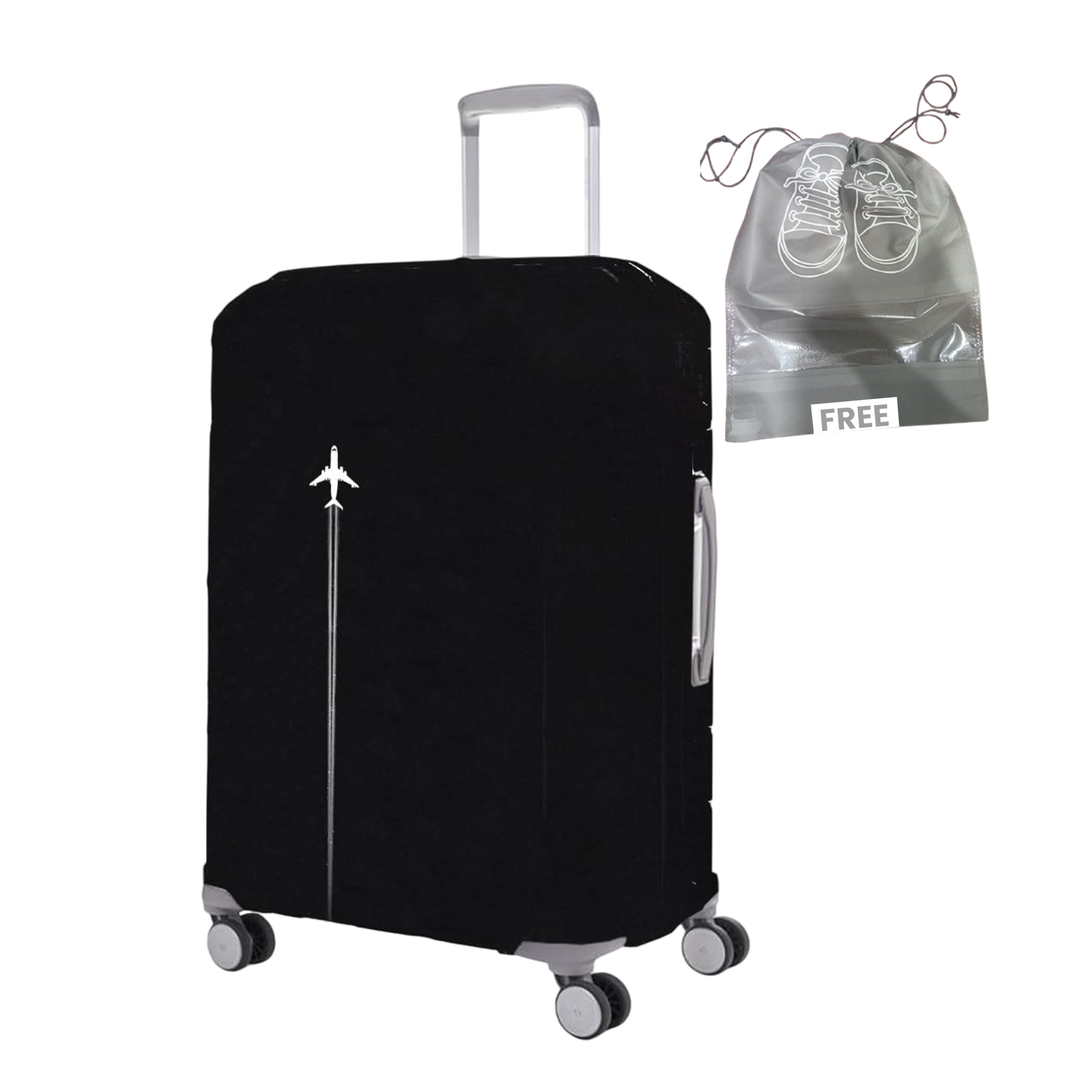WanderWraps Spendex Polyester Protective Luggage Cover | Hard Luggage Trolley Bag Cover | Washable | Dust Proof | Stretchable | S - 20 inch | AstroJet-picture-41