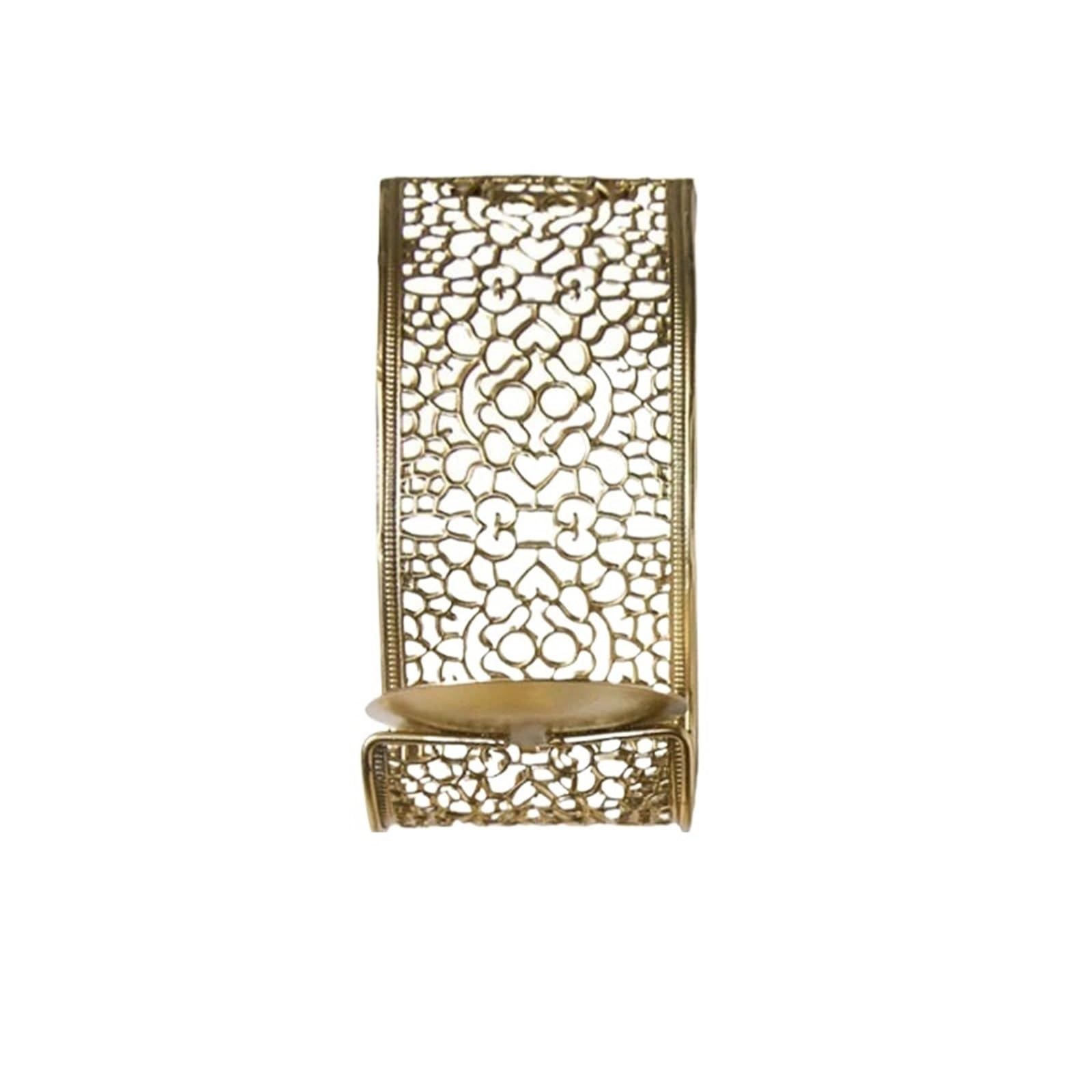 Wall Candle Sconce Holder 2pcs Openwork Wall Decoration Candle Holder Mounted(Color1)