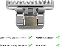 Vista 49 de Cuchillas de cerámica desmontables para perros y mascotas, compatible con Andis tamaño 5FC de 1/4 pulgadas de longitud de corte, compatible