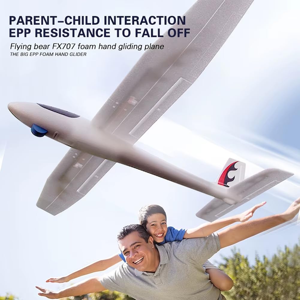 Avión de Planeo de Lanzamiento Manual FX707S, Modelo de Avión de Espuma Suave, Juguete Al Aire Libre para Niños, Niños y Niñas, Juegos de Fiesta de Cumpleaños, Regalos.