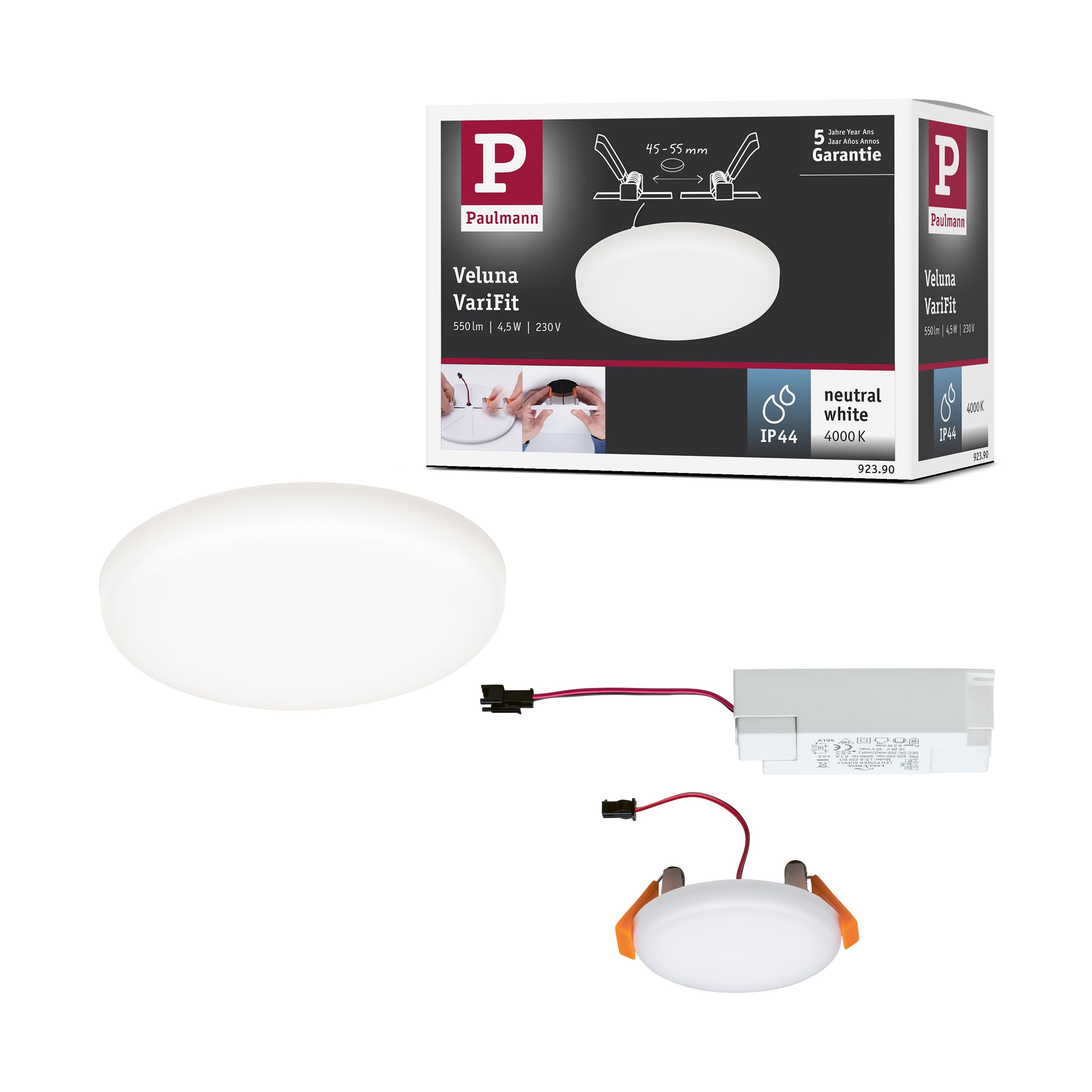 Paulmann Veluna Led Downlight 4,000 K Ø 7.5 Cm
