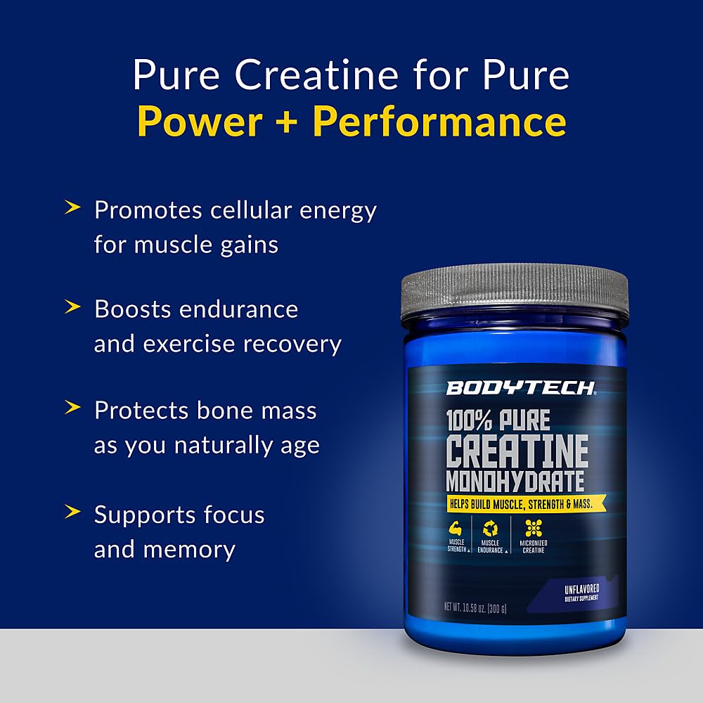 BodyTech Creatine Monohydrate Powder, Unflavored, 10.58 Oz, 60 Servings — Amazon image 4