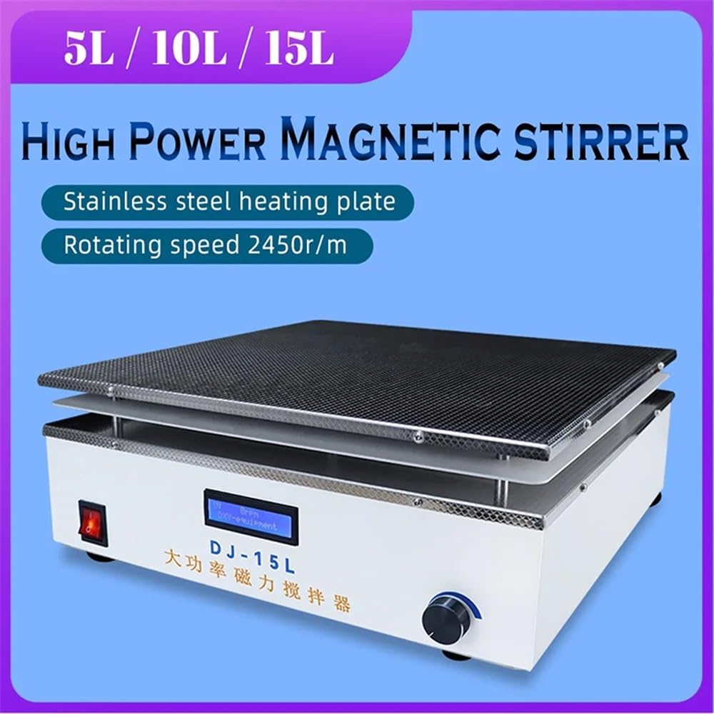 Szkło laboratoryjne DJ-5L DJ-10L DJ-15L High Power Magnetic Shaker z cyfrowym wyświetlaczem, N48(DJ-15L) Sprzęt laboratoryjny