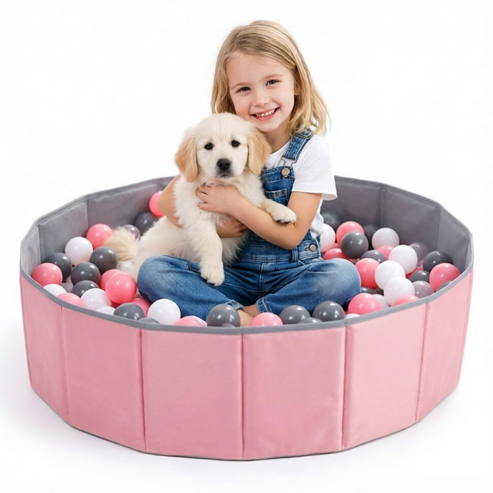 100cm Large Foldable Oxford Cloth Ball Pit Round Playpen for Dog Kids Pets