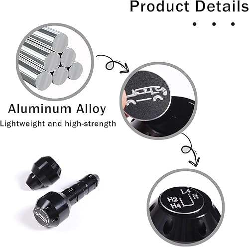 Miniatura 6 de HIRUFAIT Pomo de palanca de cambios de automóvil de repuesto para Toyota FJ Cruiser 2007-2021, accesorios de aleación de aluminio, manija de palanca