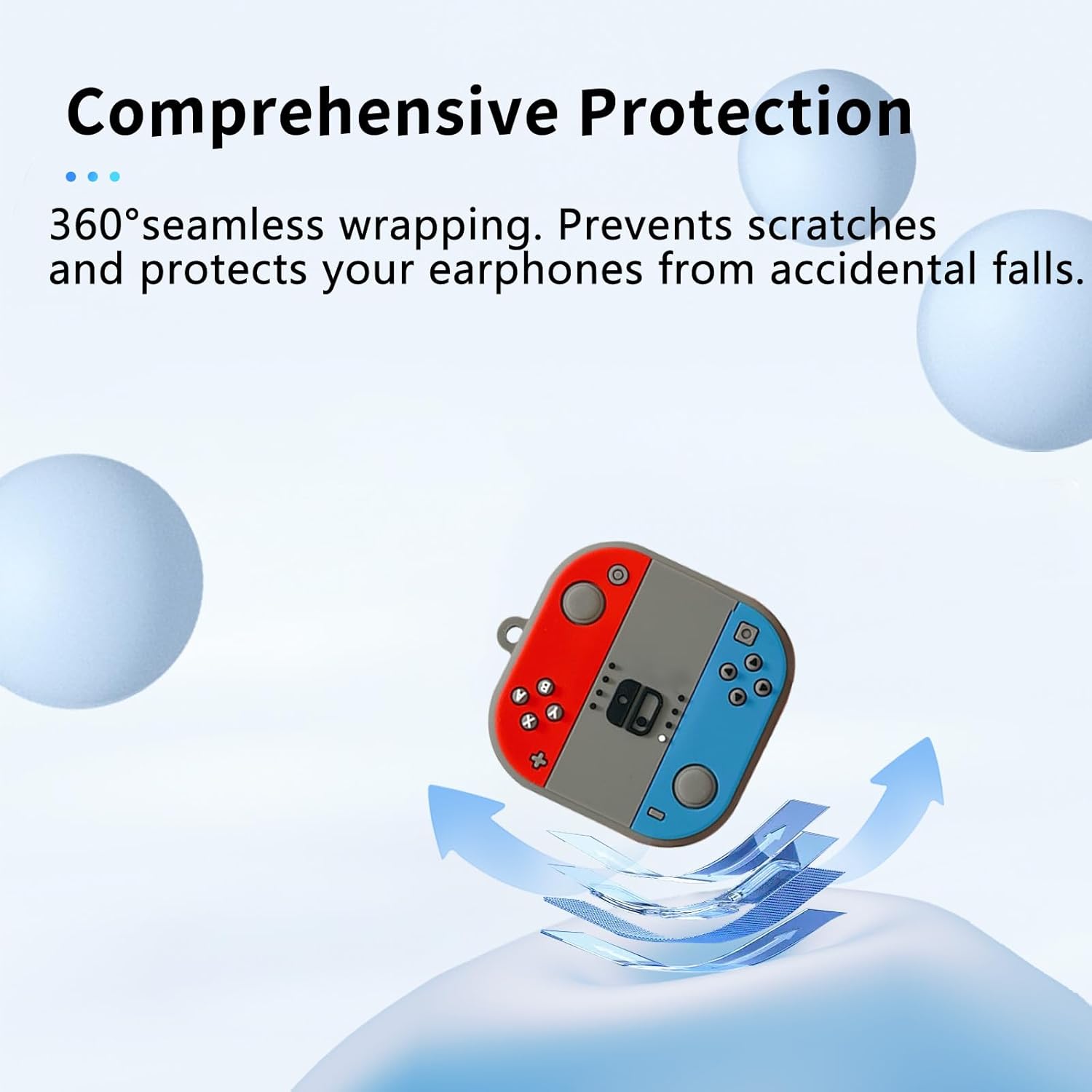 for SHOKZ OpenFit 2 Case Cover,NOUKAJU Earphone Protective Cover(with Carabiner + Lanyard + Cleaning Pen) Drop-Proof,Shock-Proof,Dust-Proof,Protective Case for SHOKZ OpenFit 2(Game Console) - Image 3