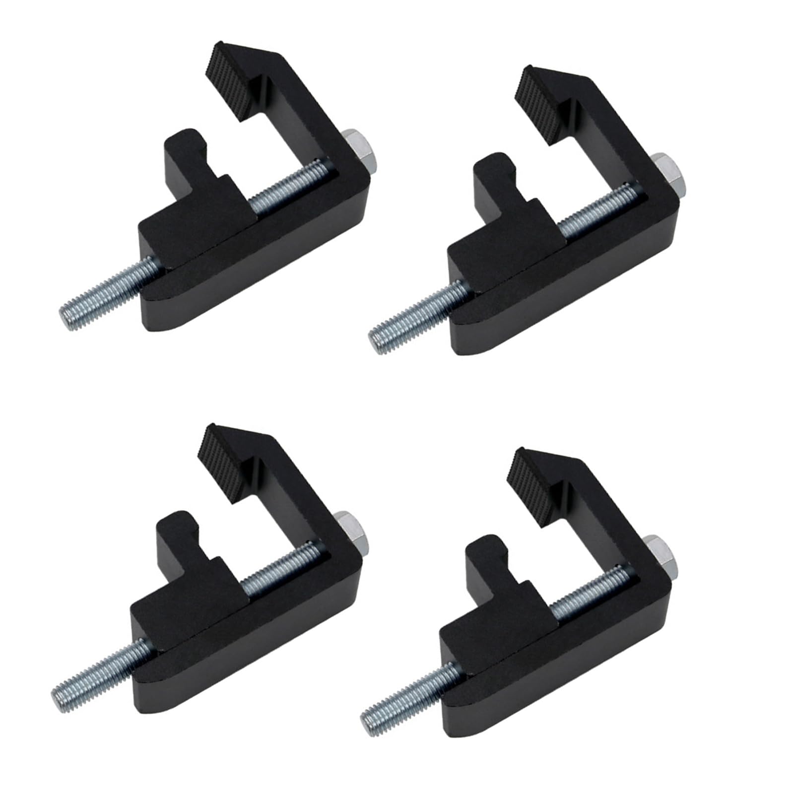Tsophreniq 4pcs / 6pcs / 8pcs Mounting Clamp for Truck Caps/Campers Shell Utility Track Mount Clamps Aluminum Clamp Black Aluminum Clamps