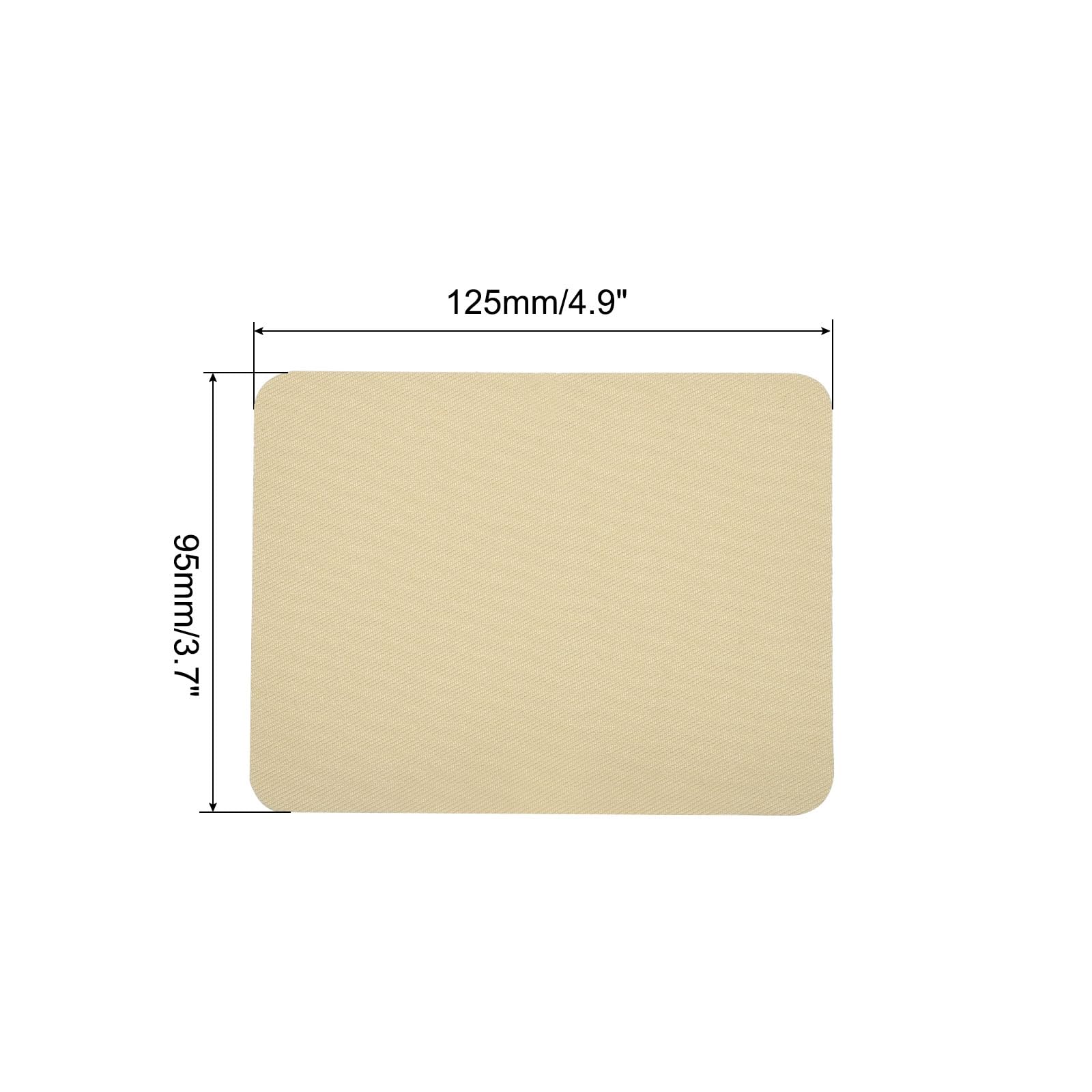 MECCANIXITY 6 parches de reparación de tela, parches de reparación de tela para planchar, color beige, 4.9 x 3.7 pulgadas, para reparación de ropa, pantalones, reparación de agujeros y decoración