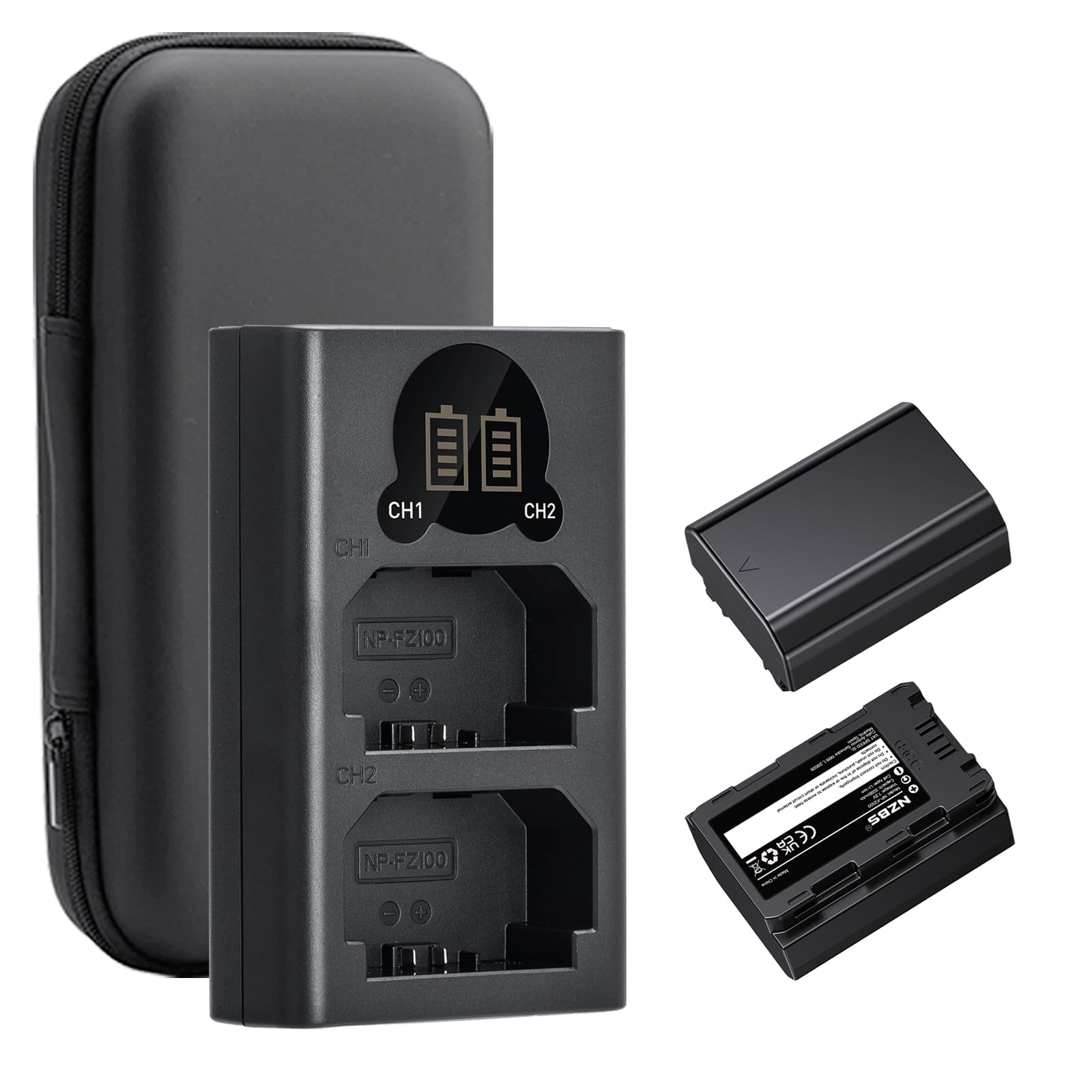 Sony Fx30 Uwayor NP-FZ100 Kit Chargeur De Batterie Pour Appareil Photo Sony Alpha A7R V, A7 IV, A7 III, A7S III, FX3, A7C, A7R IV, A7R III, A6600, A9 II, Alpha 9R