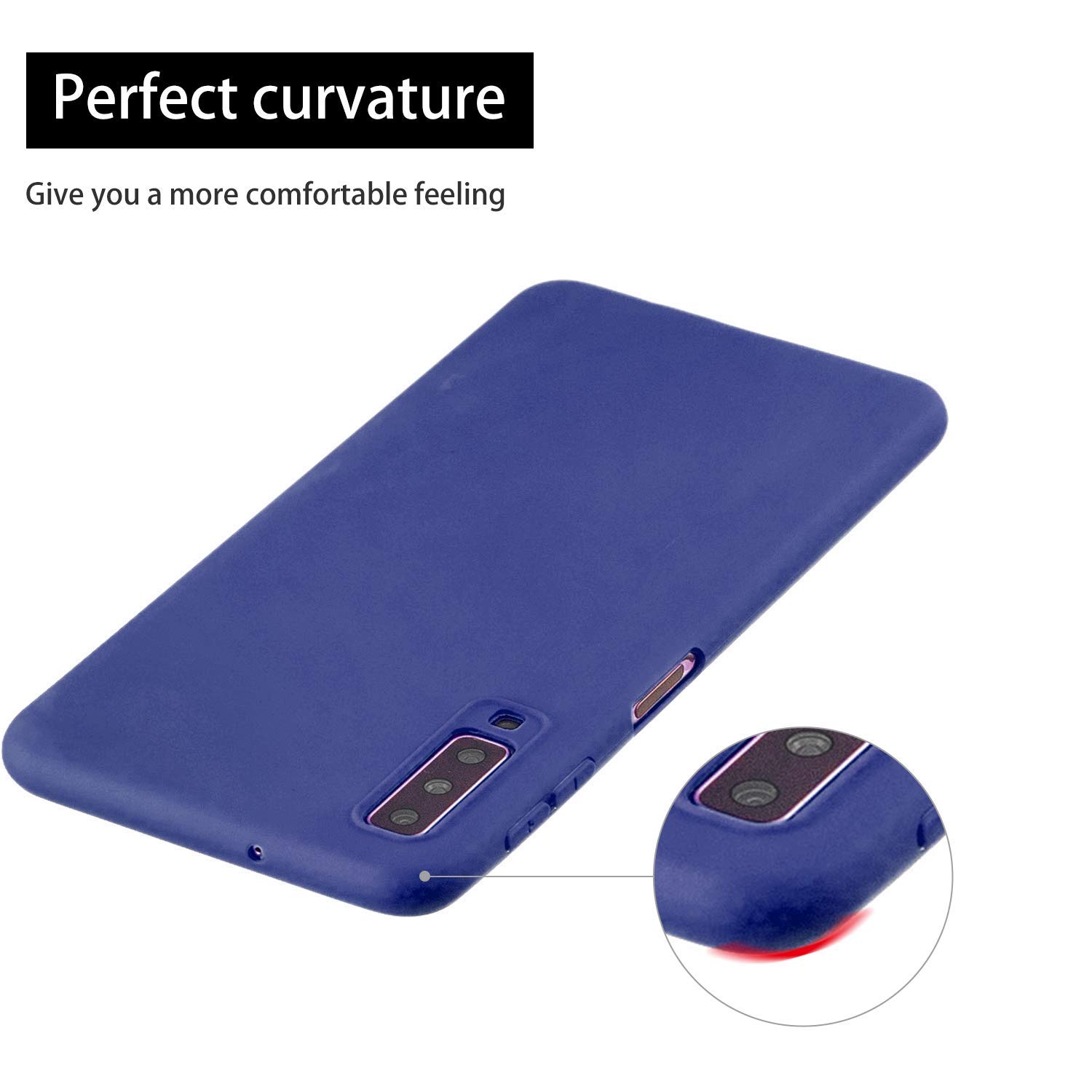 cuzz - Carcasa para Samsung Galaxy S10 Plus+(1 Protector de Pantalla de Cristal Templado) Color sólido Premium Flexible de Silicona TPU y Funda Delgada y Antideslizante, Color Negro — view 5
