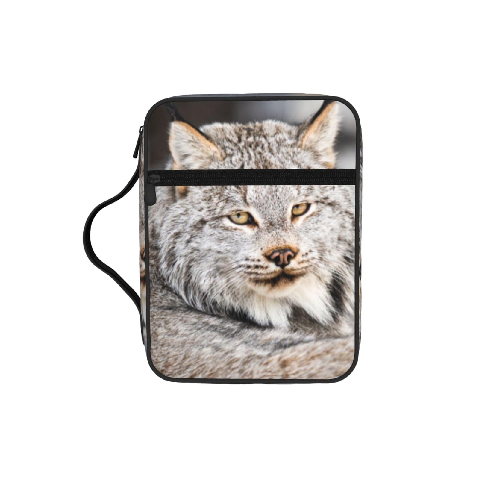 Canada Lynx Bible Cover Case Waterproof Bible Bag With Handle Organizer Storage Book Cover For Bible Study