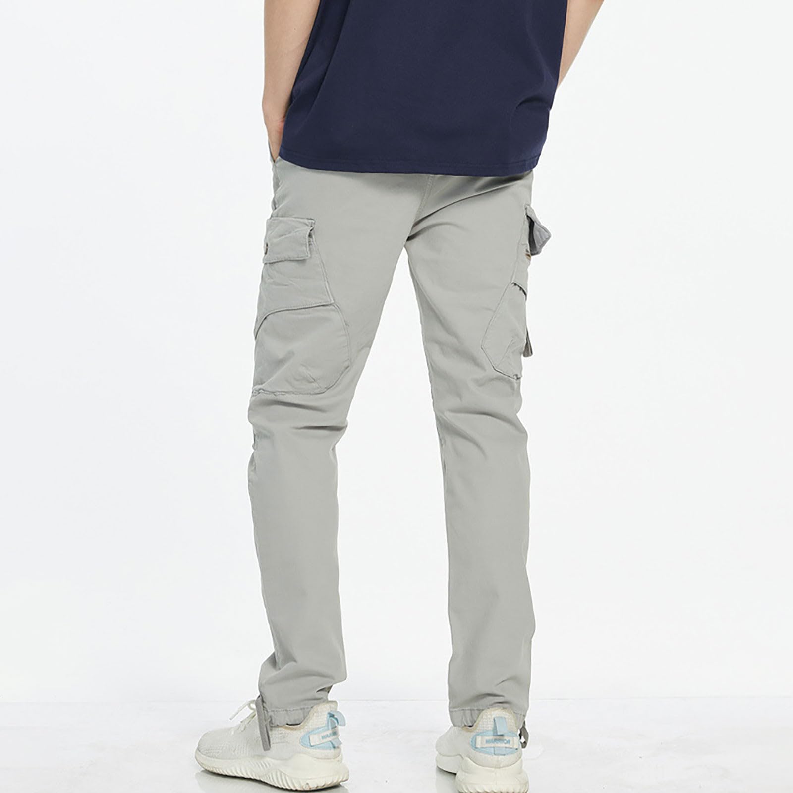 Thermo Arbeitshose Herren Winter Grün Herren Casual Cargohose Workout Jogger Stretch Jogginghose Wanderhose Kordelzughose mit Angelhose Herren