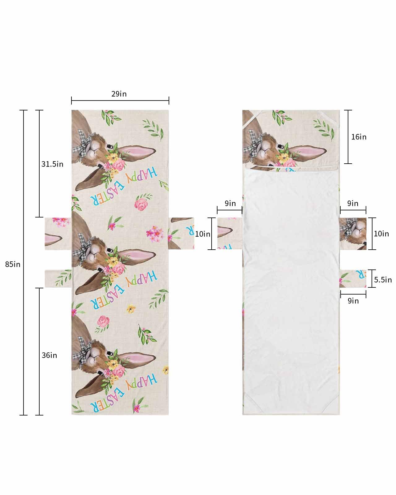 Bunny Eater Beach Lounge Chair Towel Cover, Soft Chaise Lounge Towel with Side Pockets Patio Pool Chairs Cover for Beach/Pool Sunbathing 29x85 Spring Floral Botanical Rustic