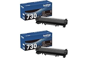Genuine TN730 2-Pack Black Toner Cartridge with High Yield
