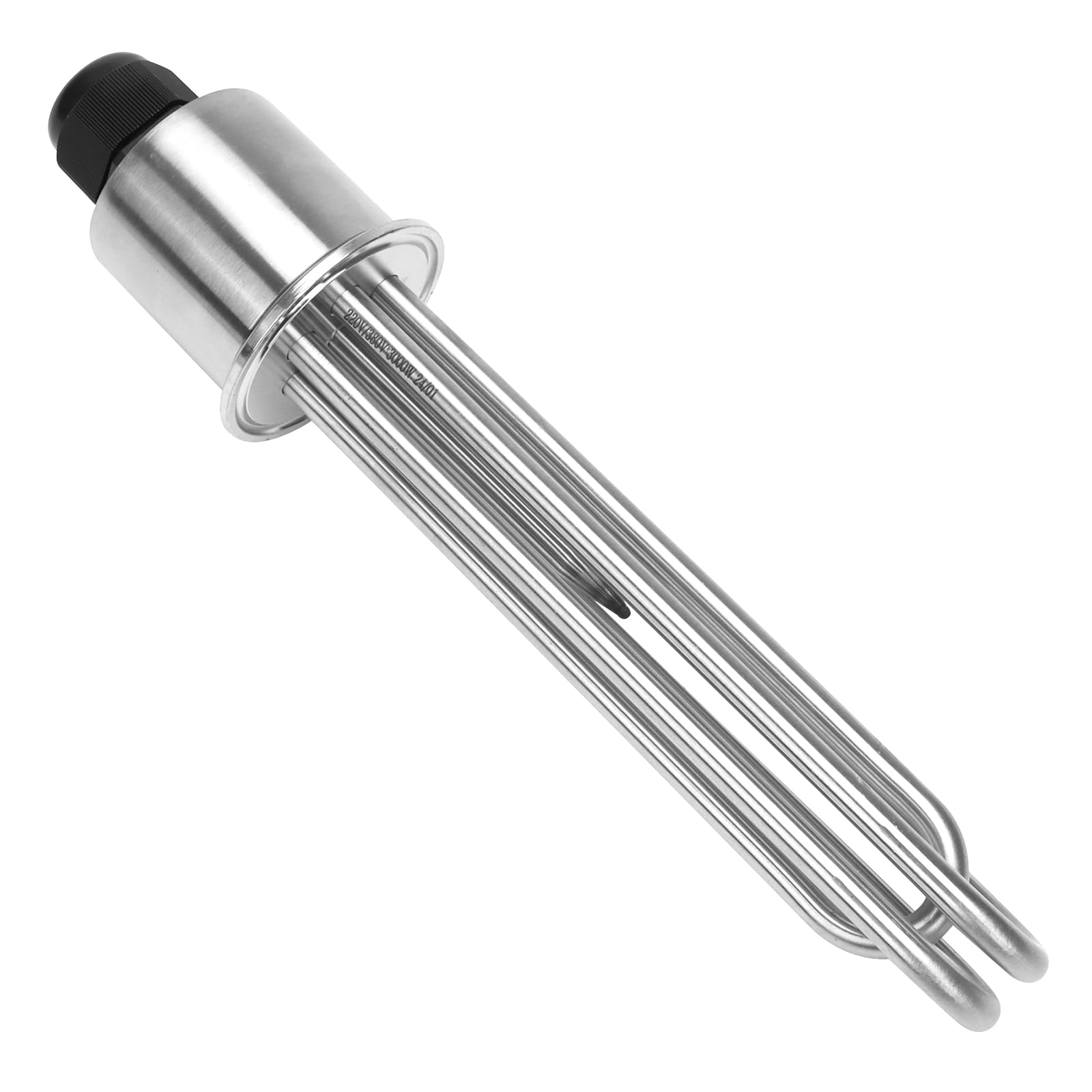 DERNORD Heizstab 220V 3000W 2 Zoll Heizelement 3U Typ Wasserwärmer BSP Edelstahl Flansch
