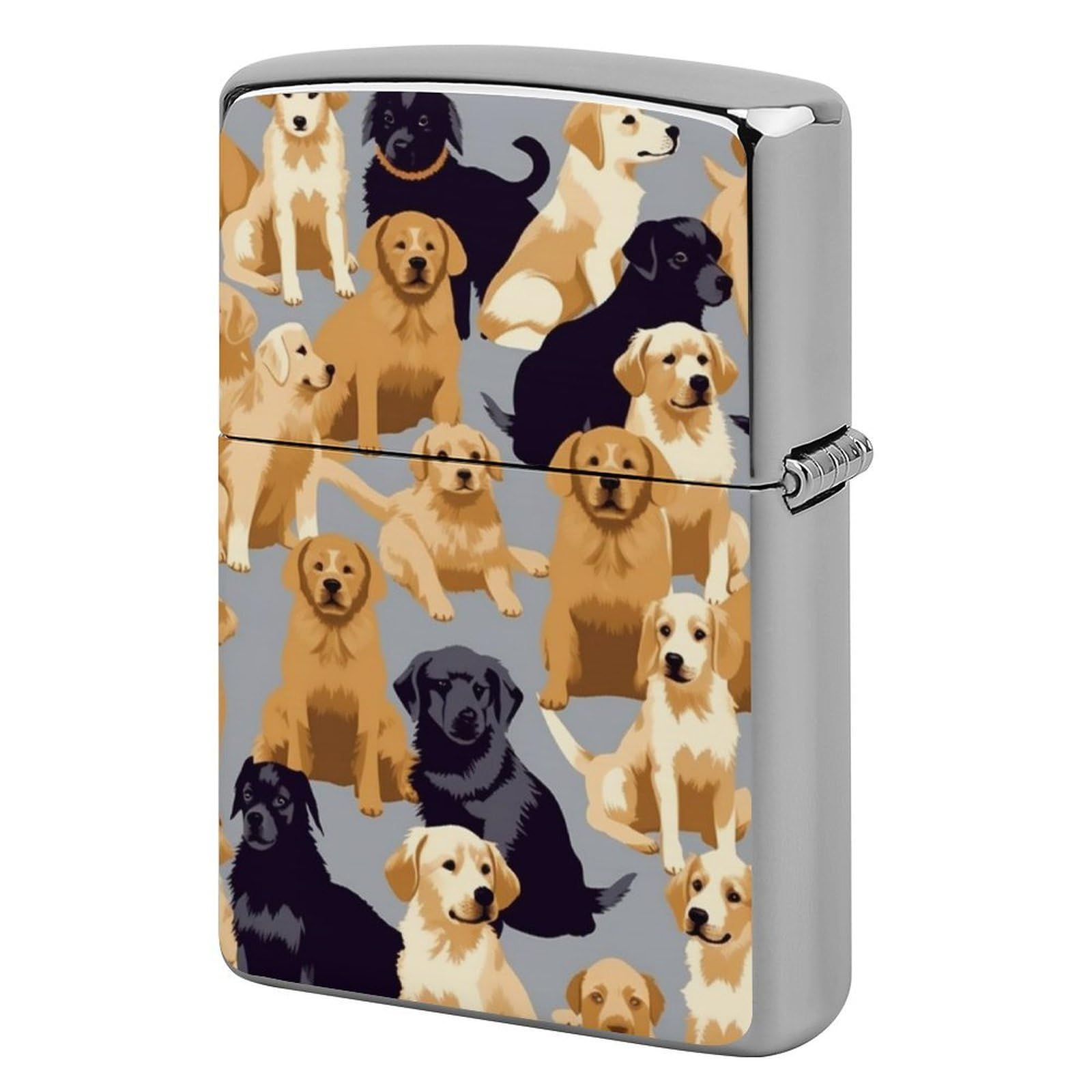 Dog Pattern Lighter Case for Men, Personalized Lighter Cover for Valentine's Day Gifts, Flip-Top Lighters Shell for Outdoor, Portable Lighters Protective Sleeve