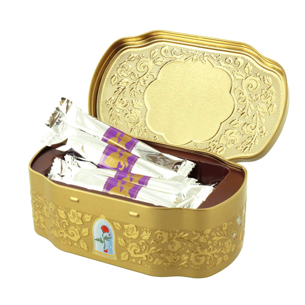 Amazon.co.jp: ディズニー お菓子 金色缶入り ロールクッキー (美女と