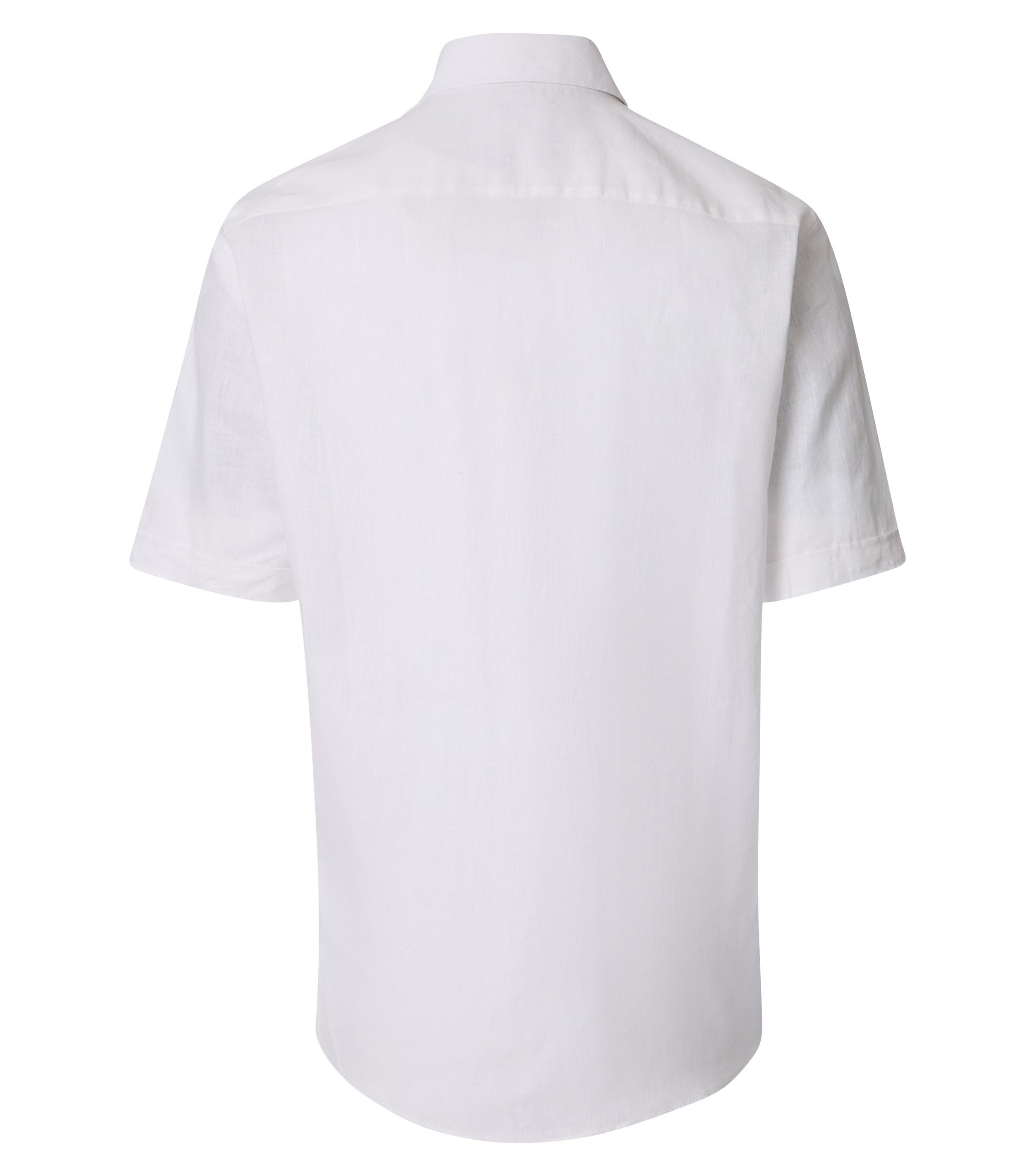 CASAMODA Leinenhemd Kurzarm Uni Comfort Fit