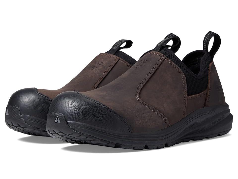KEEN Utility Vista Energy+ Shift ESD (Comp Toe) (Coffee Bean/Black) Men's Shoes INTERNATIONAL SHIPPING