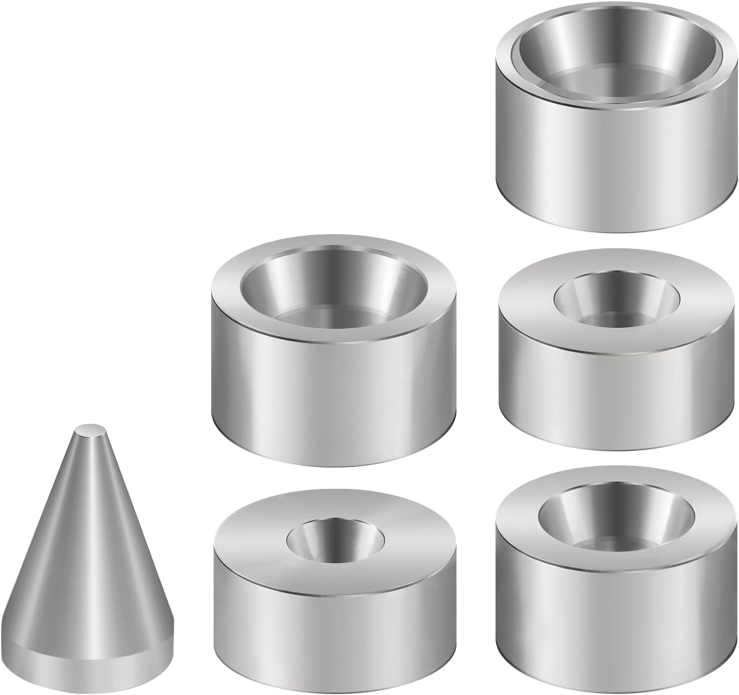 17 Degree Five Piece Set Folding Reduction Die Stainless Steel Stabilizer Folding Cone Die Set Coin Making Tool