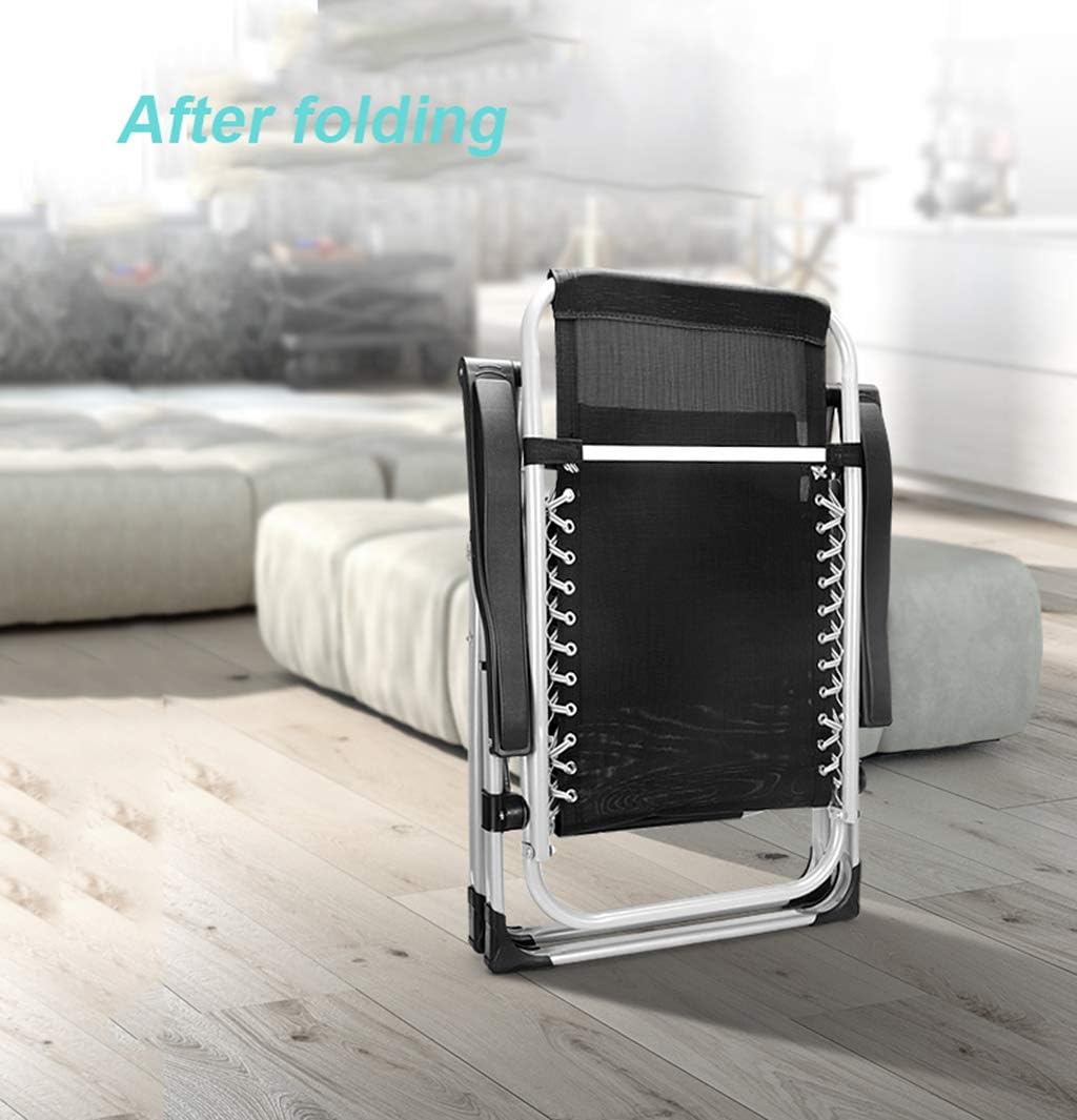 Reclining Garden Chair Sling Recliner Chairs Zero Gravity Chairs Adjustable Sun Loungers Textoline Fabric Sunbed for Yard Pool Outdoor Patio with Headrest