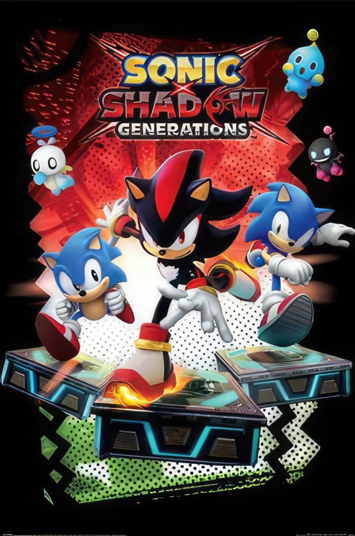 Sonic The Hedgehog - Comic TV Show Gaming Poster (Shadow Generations - Characters) (Size: 24" x 36") (Laminated Poster & Strips)