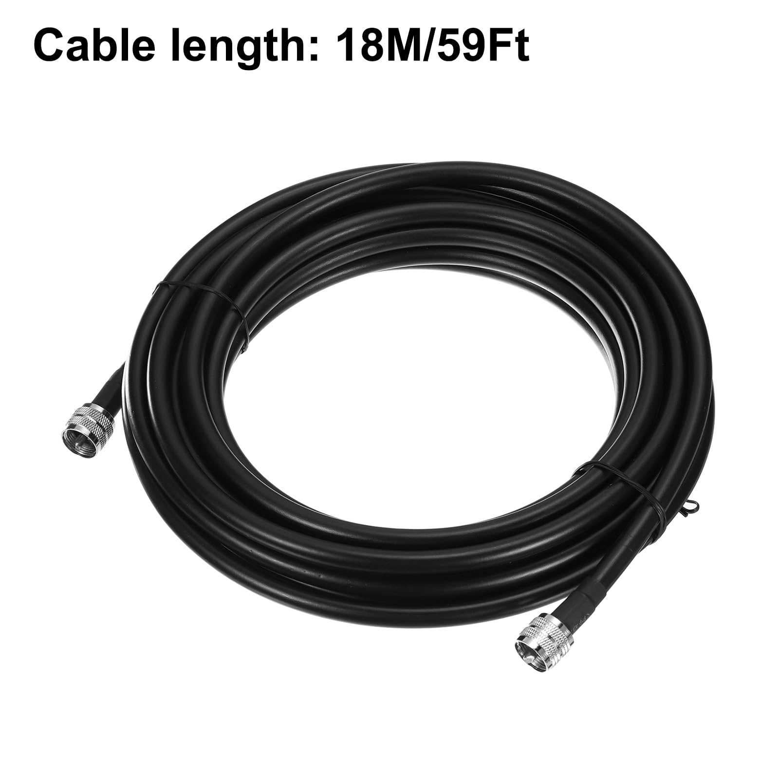 QUARKZMAN UHF Macho PL-259 a UHF Macho PL-259 Baja Pérdida RG213 Coaxial Puente Cable 18M/59Pies