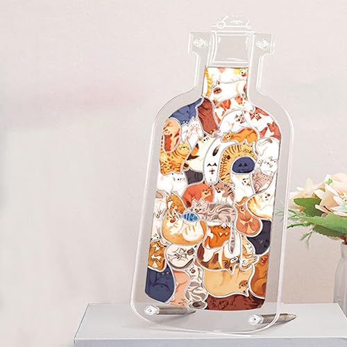 Miniatura 5 de Rompecabezas de animales, rompecabezas de acrílico, rompecabezas de bricolaje, decoración del hogar, regalos de cumpleaños, botella acrílica,