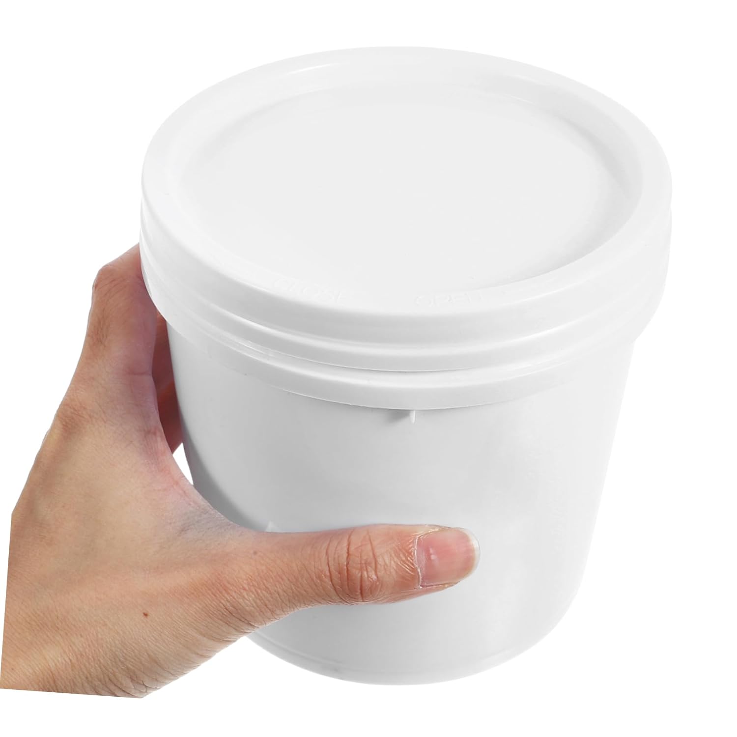 Ciieeo 16pcs Food-Grade Plastic Bucket Lid and Handle Portable Storage Container for Water Oil and Household Items Thick and Design for