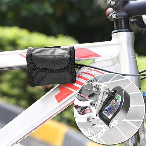 Miniatura 8 de YOHOOLYO Bloqueo de disco de alarma para motocicleta, bloqueo de freno de disco antirrobo, impermeable, 110 dB 0.276 in, cable de recordatorio de 5