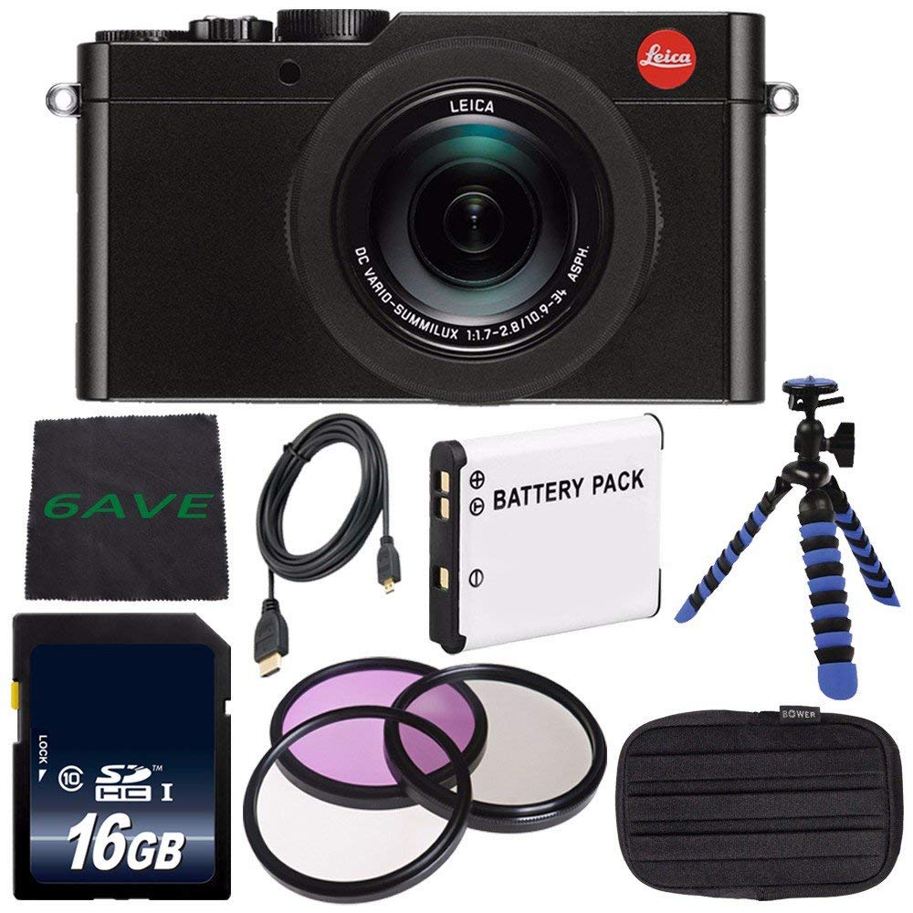Leica D-LUX (Typ 109) Digital Camera (Black) (International Model) + DMW-BLE9 Replacement Lithium Ion Battery + Flexible Tripod with Gripping Rubber Legs