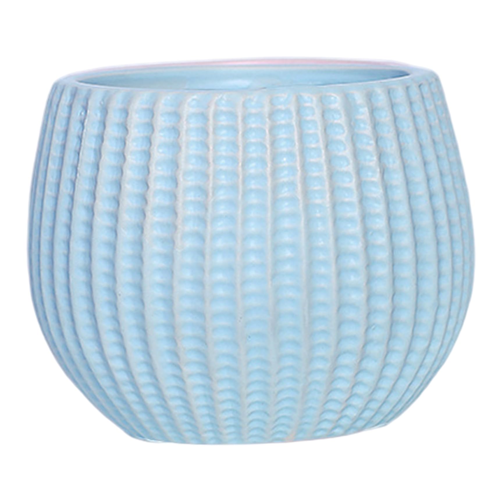 Vervevum Ceramic Pots for Plants, 4" Decorative Indoor Plant Pot Nordic Style Planter for Indoor Plant Succulent Home Décor, Blue, Pot