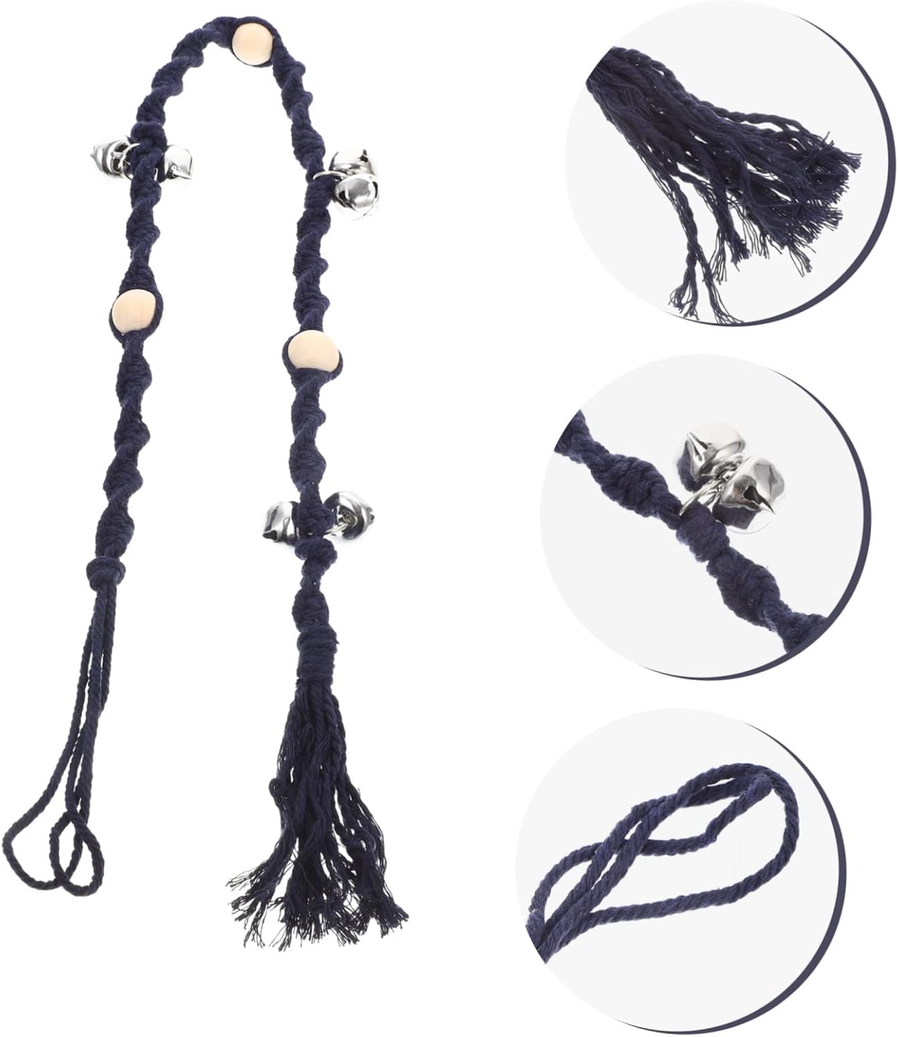 balacoo 5pcs Household Dog Door Bell Handmade Woven Dog Bell for Training Portable Pet Doorbell Stylish Decor for Pets Easy to Install Design for Outdoor Use