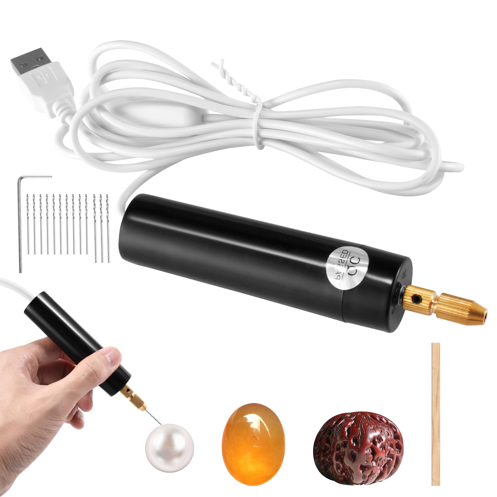 Mini Trapani Elettrici Portatile 5V Ricaricabile con 9 Pezzi Trapano USB Foratura Legno Plastica